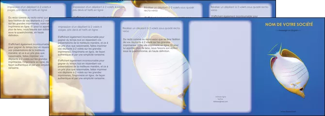 modele depliant 4 volets  8 pages  poisson et crustace poissons mer ocean MIFCH38878
