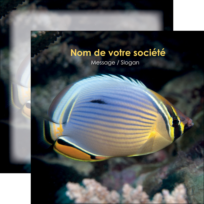 maquette en ligne a personnaliser flyers animal poisson animal nature MIFBE38922