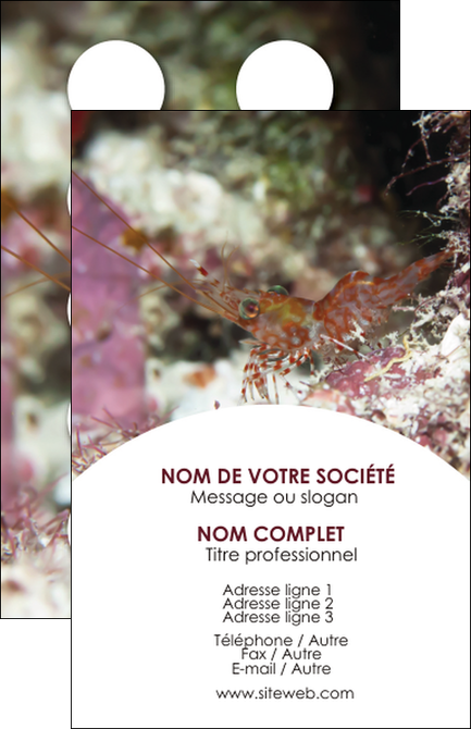 realiser carte de visite poisson et crustace crevette crustace animal MIF38996