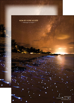 personnaliser maquette affiche tourisme  plage bord de mer couche de soleil MIFBE39208