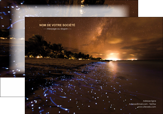 maquette en ligne a personnaliser affiche tourisme  plage bord de mer couche de soleil MFLUOO39210