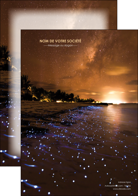 imprimer affiche tourisme  plage bord de mer couche de soleil MIFBE39216
