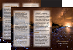 personnaliser maquette depliant 3 volets  6 pages  tourisme  plage bord de mer couche de soleil MIS39246