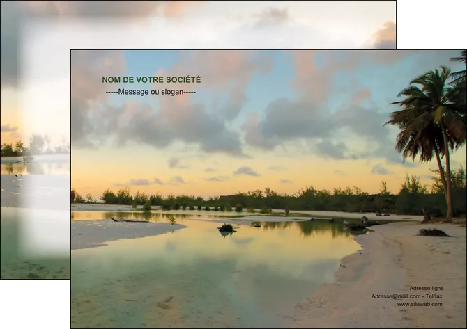 faire flyers tourisme  plage bord de mer arbre MLGI39304