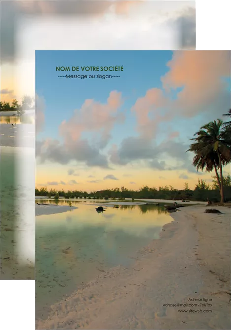 imprimerie affiche tourisme  plage bord de mer arbre MIFLU39324