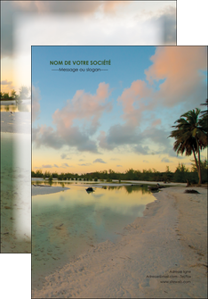 imprimerie affiche tourisme  plage bord de mer arbre MIS39324