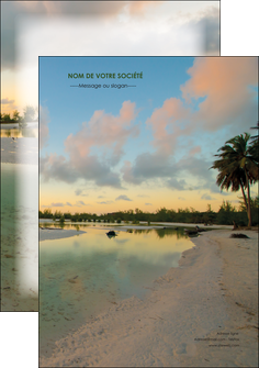 imprimerie affiche tourisme  plage bord de mer arbre MIFCH39326