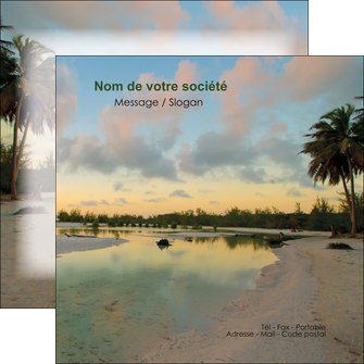 imprimer flyers tourisme  plage bord de mer arbre MIFCH39332