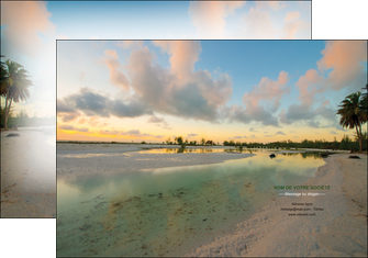 modele en ligne pochette a rabat tourisme  plage bord de mer arbre MIF39336