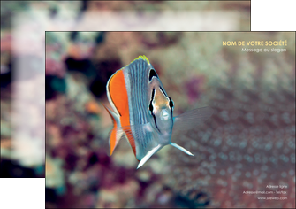 creation graphique en ligne flyers animal poisson plongee nature MIF39430
