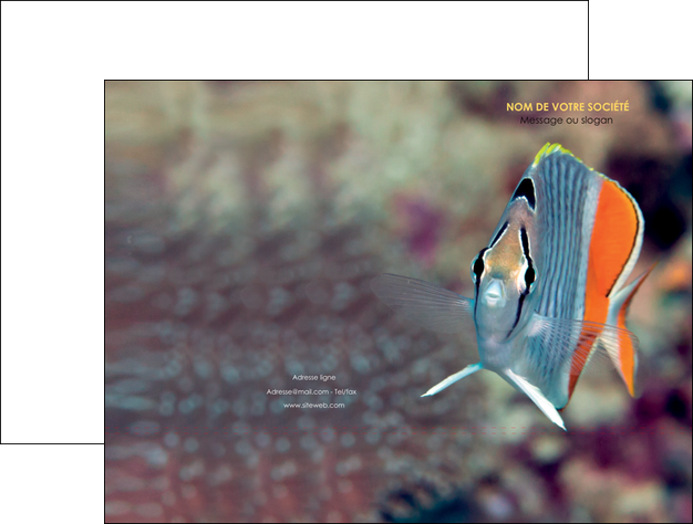 modele en ligne pochette a rabat animal poisson plongee nature MLGI39452
