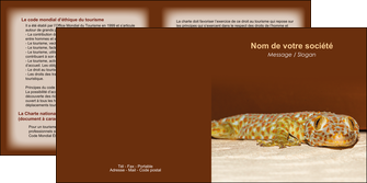 personnaliser modele de depliant 2 volets  4 pages  animal reptile cameleon animal MLGI39508