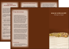 cree depliant 3 volets  6 pages  animal reptile cameleon animal MLGI39532
