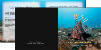 modele en ligne depliant 2 volets  4 pages  animal poissons animal bleu MIF39568