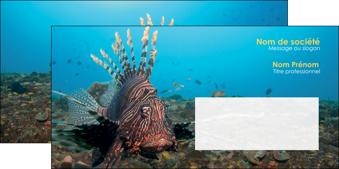 creer modele en ligne enveloppe animal poissons animal bleu MIS39576