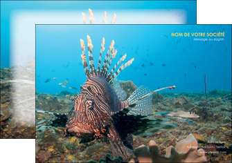 personnaliser maquette affiche animal poissons animal bleu MIF39580