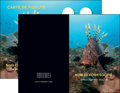 personnaliser maquette carte de visite animal poissons animal bleu MIF39592