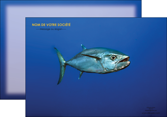 faire modele a imprimer flyers animal poissons animal bleu MIFBE39596
