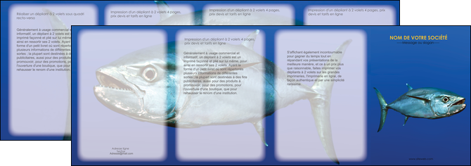 personnaliser modele de depliant 4 volets  8 pages  animal poissons animal bleu MLGI39598