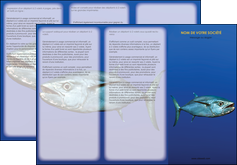 creation graphique en ligne depliant 3 volets  6 pages  animal poissons animal bleu MIFBE39622