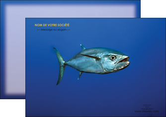 impression flyers animal poissons animal bleu MIF39624