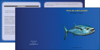 modele en ligne depliant 2 volets  4 pages  animal poissons animal bleu MIF39626