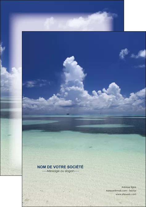 creer modele en ligne flyers ciel bleu plage MLGI39656