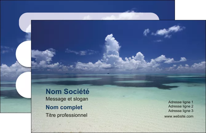 faire carte de visite ciel bleu plage MIFBE39664