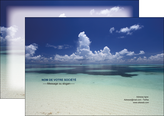 exemple flyers ciel bleu plage MIF39672