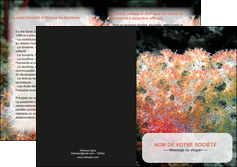 imprimerie depliant 2 volets  4 pages  fleurs fleurs sous marine herbier MLGI39970