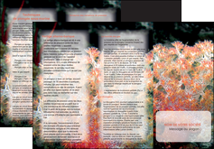 personnaliser maquette depliant 3 volets  6 pages  fleurs fleurs sous marine herbier MLGI39992