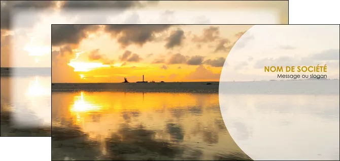 impression flyers sejours couche de soleil plage ile MID40016