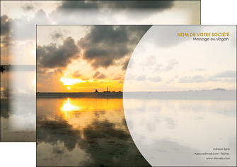 exemple flyers sejours couche de soleil plage ile MIF40018