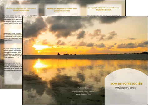 creer modele en ligne depliant 3 volets  6 pages  sejours couche de soleil plage ile MLGI40026