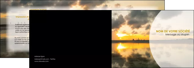creation graphique en ligne depliant 2 volets  4 pages  sejours couche de soleil plage ile MLIGLU40036