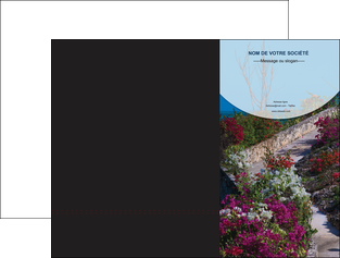 modele en ligne pochette a rabat fleuriste et jardinage allee des fleurs rue des fleurs fond MIF40070