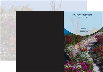 modele en ligne pochette a rabat fleuriste et jardinage allee des fleurs rue des fleurs fond MIFCH40090