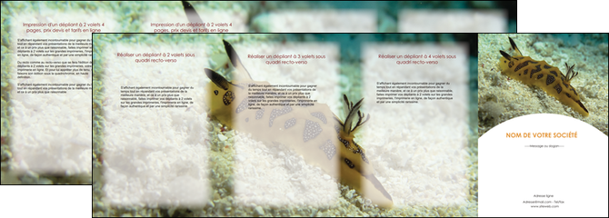personnaliser maquette depliant 4 volets  8 pages  animal crevette crustace animal MIFCH40124