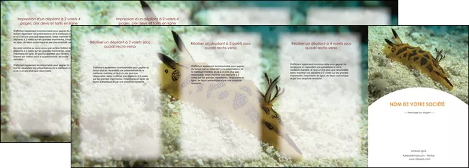 personnaliser maquette depliant 4 volets  8 pages  animal crevette crustace animal MIFBE40124