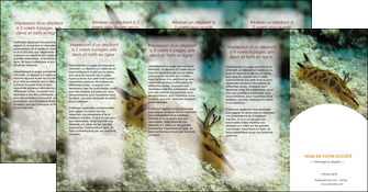 personnaliser maquette depliant 4 volets  8 pages  animal crevette crustace animal MIDCH40140