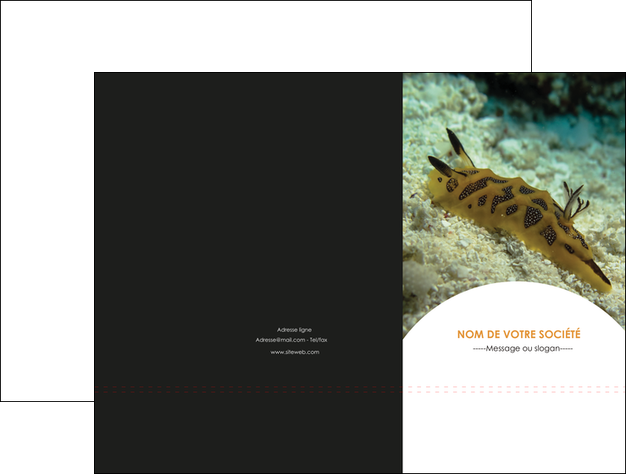 maquette en ligne a personnaliser pochette a rabat animal crevette crustace animal MIF40154