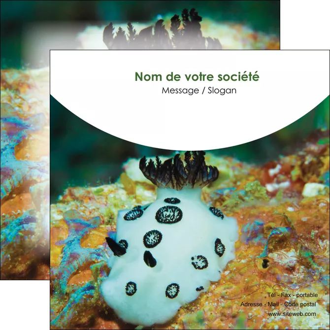 creer modele en ligne flyers animal poisson sous marine nature MLGI40156