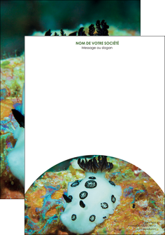 faire modele a imprimer tete de lettre animal poisson sous marine nature MIFBE40158