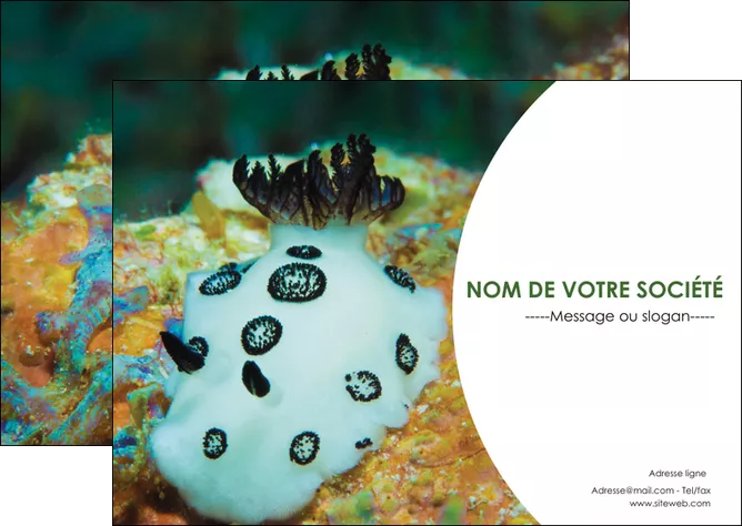 personnaliser modele de flyers animal poisson sous marine nature MIFCH40160