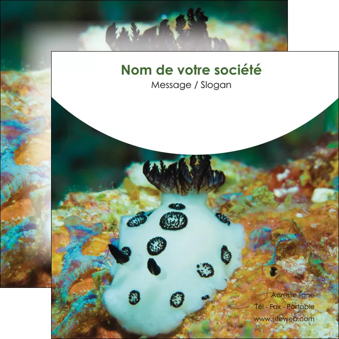 personnaliser maquette flyers animal poisson sous marine nature MLGI40172