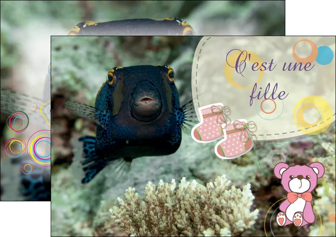 modele en ligne flyers poisson sous  mer plongee MLIGLU40356