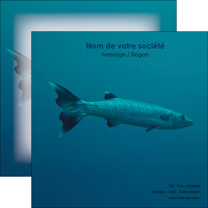 creer modele en ligne flyers animal poisson plongee nature MID40362