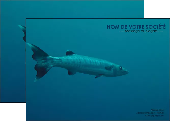 creation graphique en ligne flyers animal poisson plongee nature MLGI40366