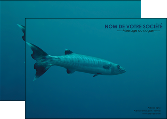 creation graphique en ligne flyers animal poisson plongee nature MIF40366