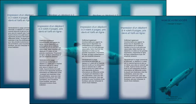 impression depliant 4 volets  8 pages  animal poisson plongee nature MLGI40372